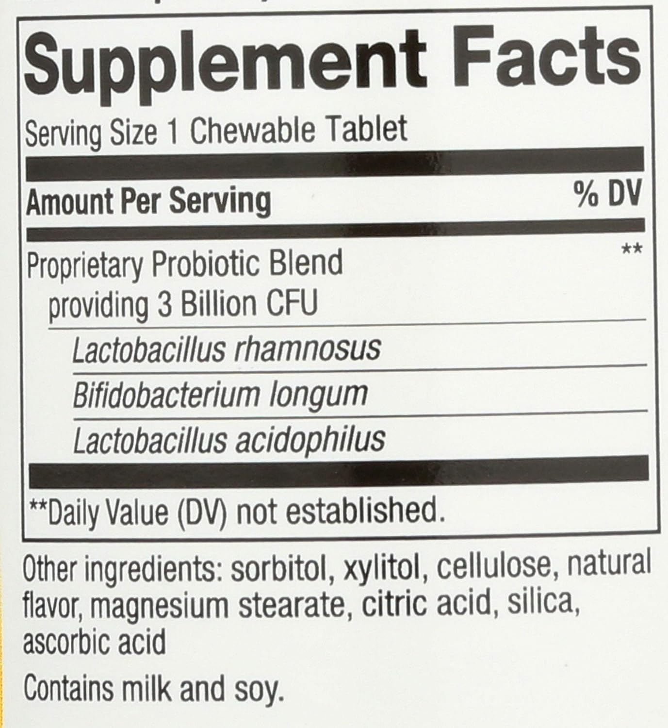 Nature's Way Primadophilus Probiótico Masticable para Niños, 60 Comprimidos Sabor Cereza