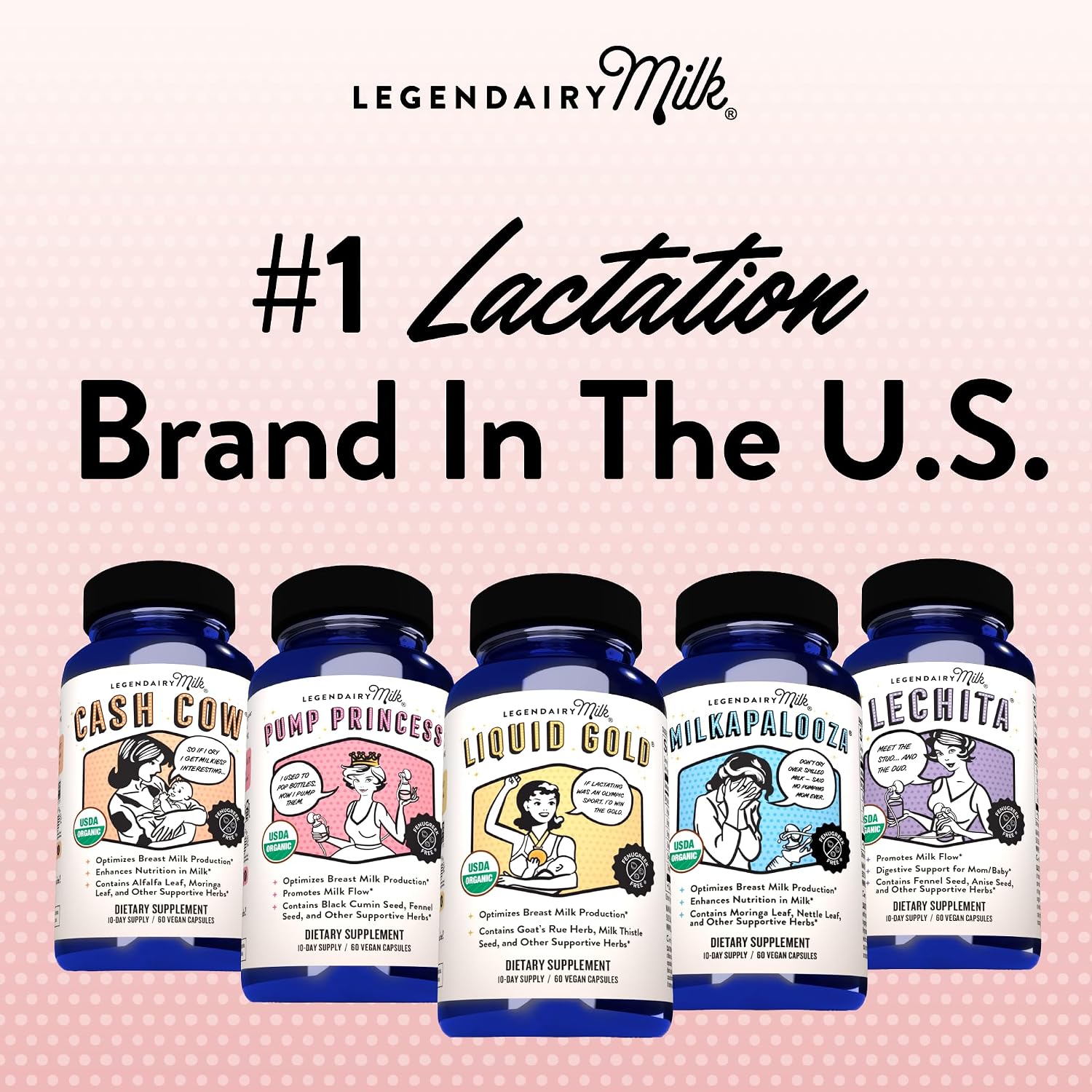 Legendairy Milk Lacta-Biotic Probiótico para la Lactancia | 30 Cápsulas