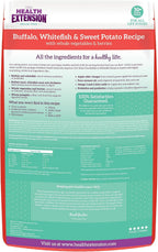 Health Extension Grain Free Buffalo & Whitefish Dog Food con Superalimentos y Probióticos (10.7 kg)