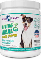 Vital Planet Living Meal Alimento para Perros en Polvo con Enzimas, Superalimentos y Probióticos - 111 g (30 dosis)