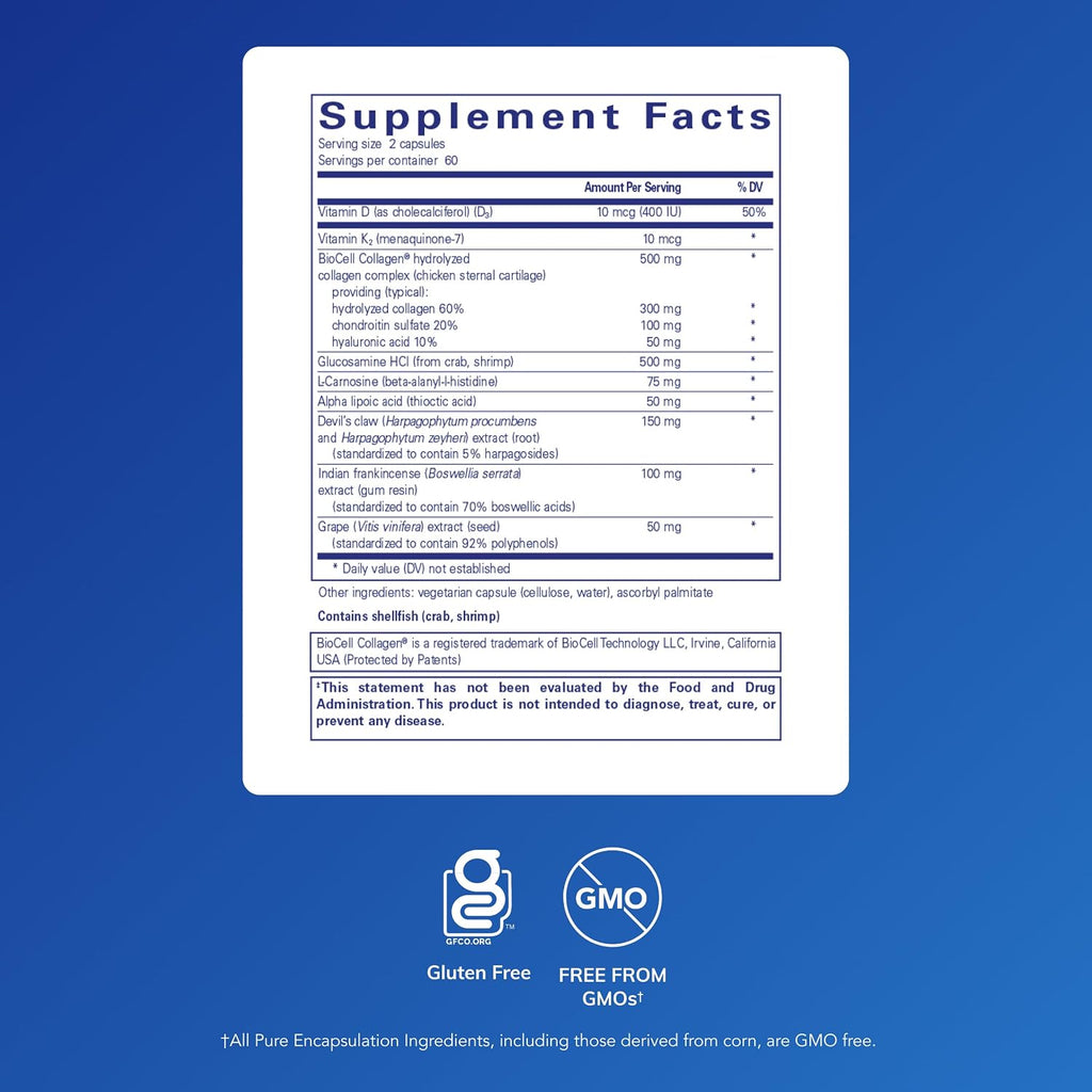 Pure Encapsulations Disc-Flex - Suplemento para la Salud Ósea y Musculoesquelética - 120 Cápsulas