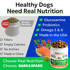 BARK&SPARK Multivitamínico para Perros con Glucosamina, Condroitina y Omega 3 - 120 Comprimidos