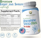 Histamine Shield Plus Antihistamínico Natural para Niños, 60 Comprimidos Masticables Sabor Fresa