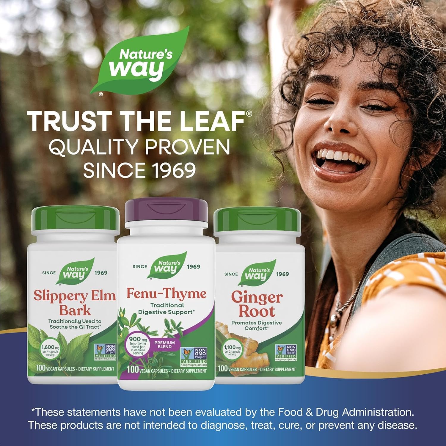 Nature's Way Premium Blend Fenu-Thyme, 900 mg por dosis, 100 cápsulas vegetales