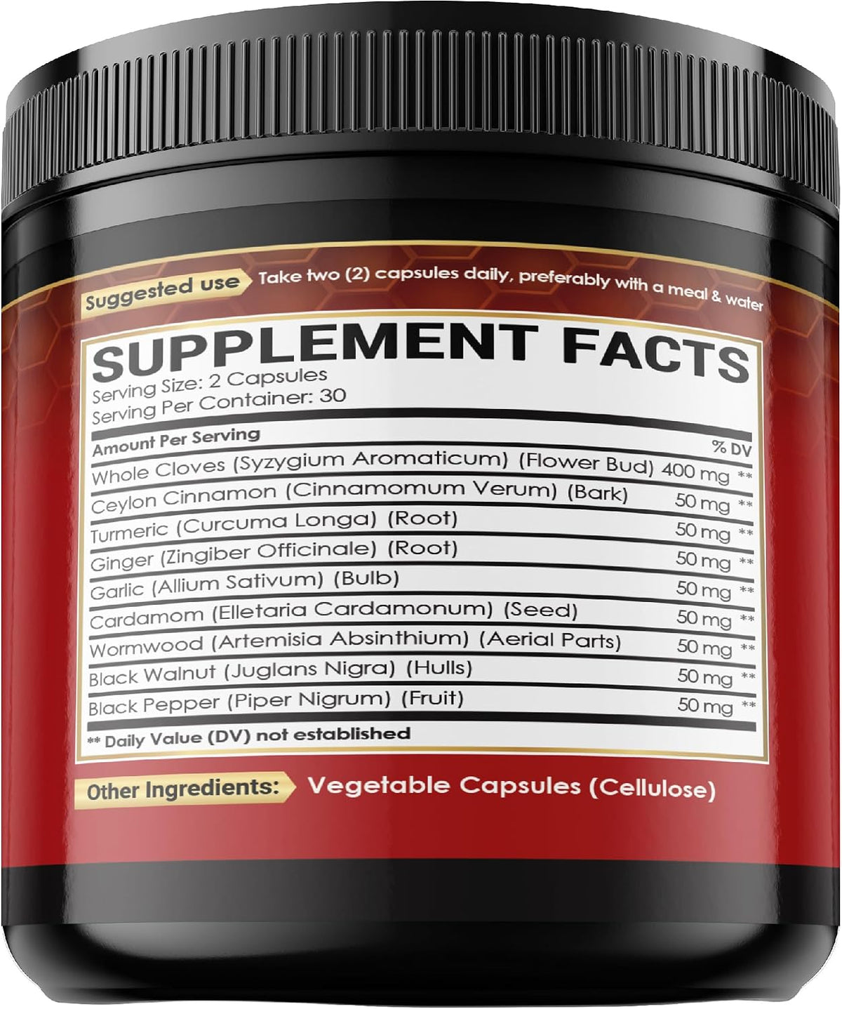 9in1 Clove Supplement Rich in Vitamins & Minerals for Digestive, Immune System, Bone & Heart Health with Cinnamon, Turmeric, Ginger, Cardamom, Garlic, Wormwood, Black Walnut - 60 Capsules - 30 Days - görsel 8