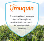 Nutramax Imuquin Suplemento de Apoyo Inmunitario en Polvo para Perros, con Beta Glucanos, Lípidos Marinos, Vitaminas y Minerales, 30 Sobres
