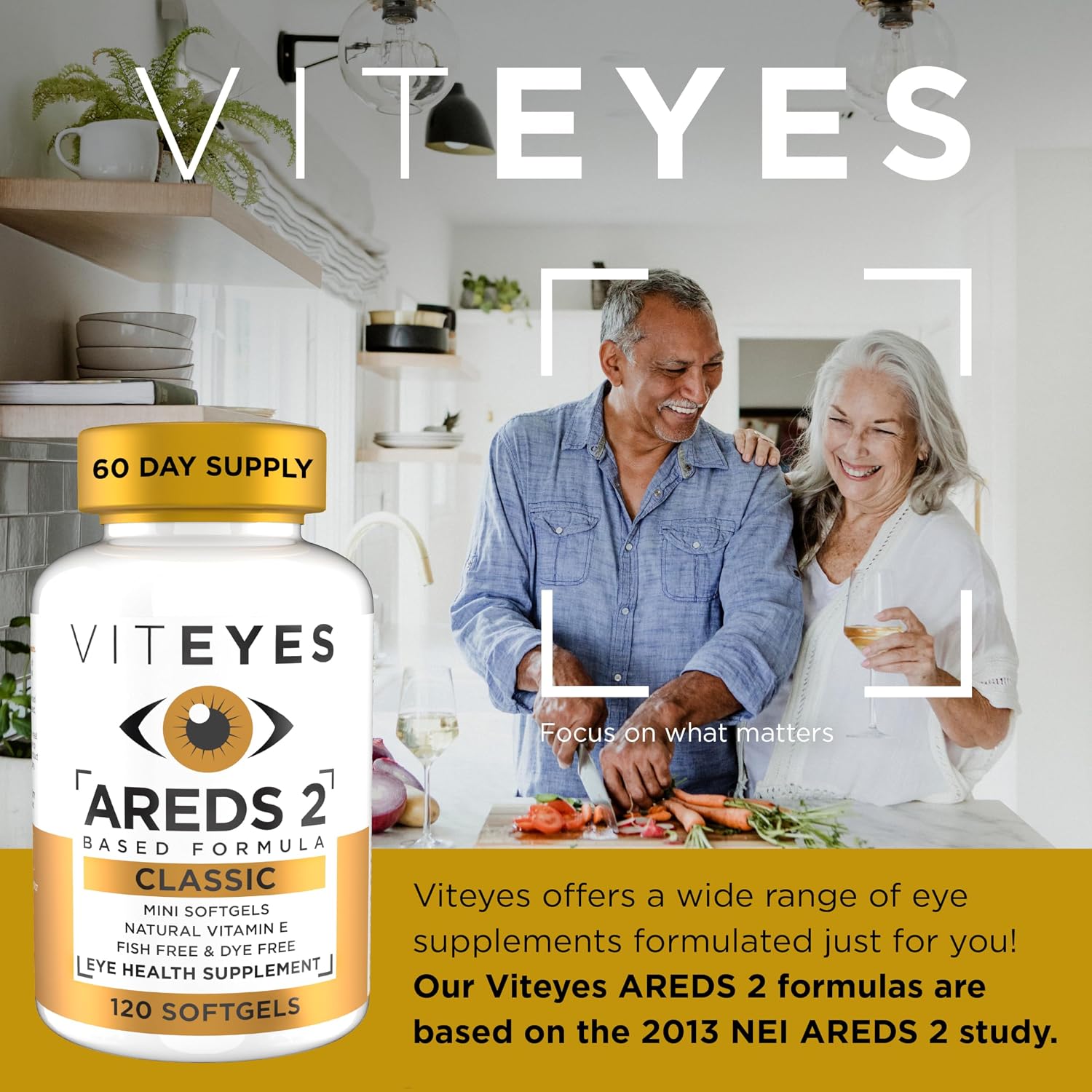 VITEYES® AREDS 2 Cápsulas blandas, 120 unidades - Suplemento ocular