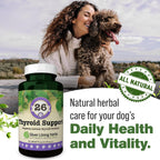 Suplemento Tiroideo Natural para Perros con Perejil, Ashwagandha, Jengibre, Cardo Mariano y Gordolobo - 90 Cápsulas