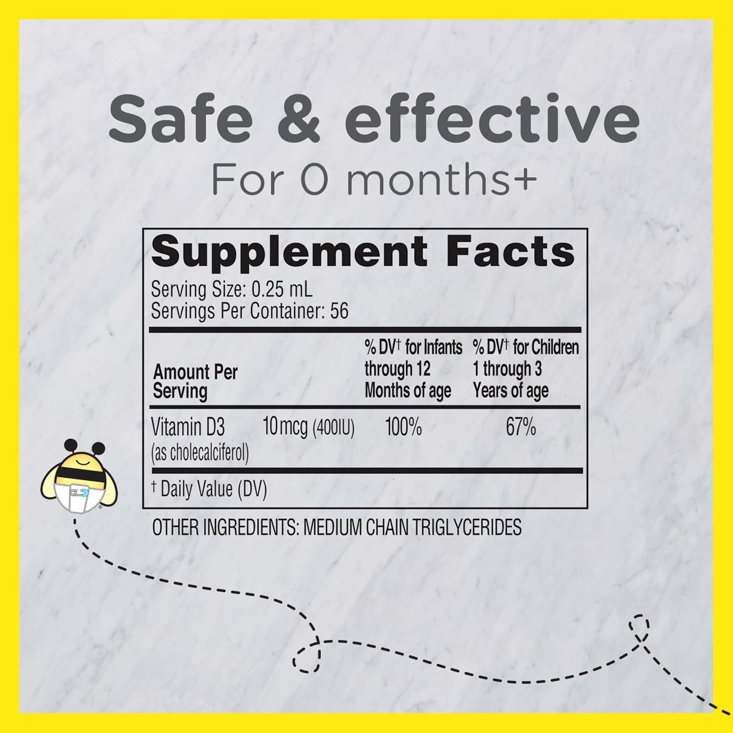 Zarbee's Gotas de Vitamina D para Bebés, 400 UI (10 mcg), 14 ml