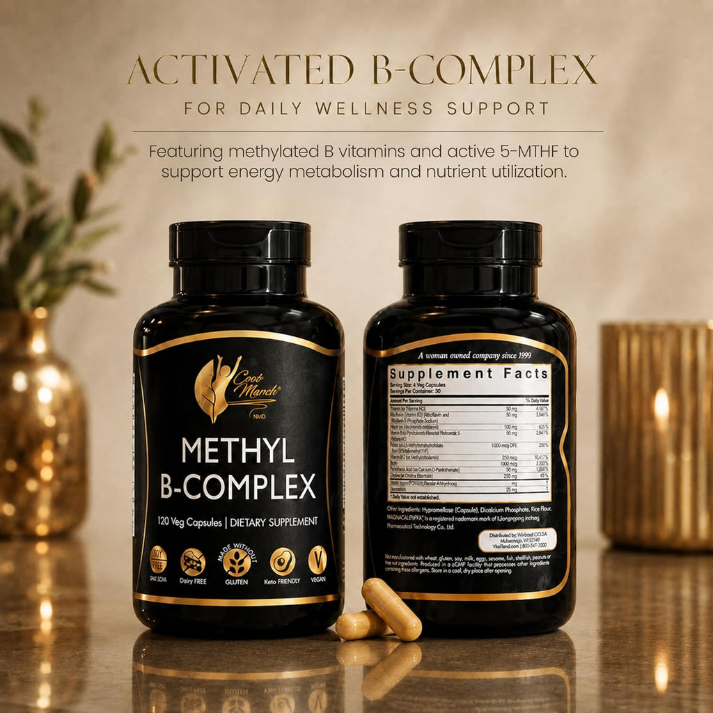Cocó March N.M.D High Potency Methyl B Vitamins Active Complex - 120 Cápsulas