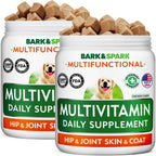 BARK&SPARK Multivitamínico para Perros con Glucosamina, Condroitina y Omega 3 - 120 Comprimidos