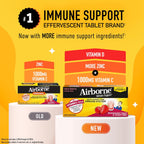 Airborne Very Berry Comprimidos Efervescentes de Vitamina C 1000mg, 36 unidades