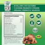 Vital Planet Flora Dog Probiotics for Dogs, 30 Bacon Flavored Chewables