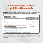 Naturalis Vitamina E de Girasol 268mg (400 UI) con Tocoferoles Mixtos - 300 Cápsulas Blandas