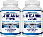 Arazo Nutrition L-Teanina 250mg con Inositol 100mg, 120 Cápsulas Vegetarianas