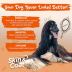 Vital Planet Skin & Coat – Suplemento para la Piel y el Pelo del Perro con Omega-3, Inositol y Colina – 60 Comprimidos Masticables