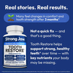 Strong Jaw Tooth Restore - 180 Cápsulas - Suplemento para Dientes y Encías con Hidroxiapatita y Calcio