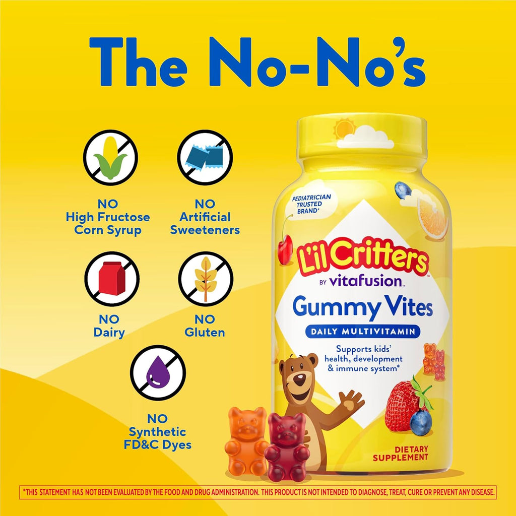 L'il Critters Gummy Vites Multivitamínico Infantil, 190 Gomitas