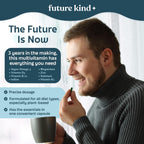 Future Kind Multivitamínico Vegano Completo con Omega-3, B12, D3, Zinc, Yodo, Magnesio, K2 y Selenio - Sin Carragenina, Envase Compostable (60 Cápsulas)
