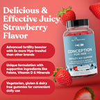 Conception for Her Fertility Gummies - Gominolas de Fertilidad para Mujer con Myo Inositol y Folato, 75 gominolas