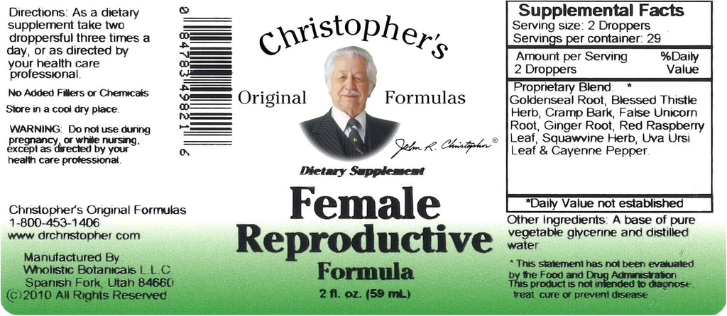Christopher's Original Formulas Fórmula Reproductiva Femenina 60 ml Líquido