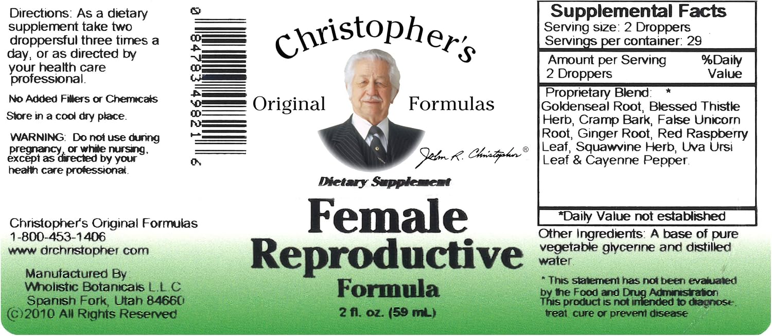 Christopher's Original Formulas Fórmula Reproductiva Femenina 60 ml Líquido