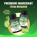 Cadane Citrus Bergamot Supplement | Heart & Immune System | Vegan, Non-GMO – 120 Cápsulas – 40 Días