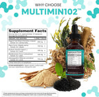 Clean Nutra Organic Sea Moss Drops - Multimineral Líquido con Ashwagandha y Aceite de Nigella