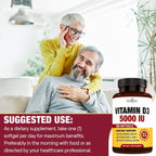 NEW AGE Vitamin D3 5000 IU (125mcg) - 360 Cápsulas Blandas | Apoyo Inmunológico y Salud Ósea