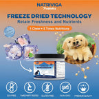Probióticos liofilizados para perros - Apoya la salud digestiva, piel, alergias e inmunidad - con enzimas digestivas, omega-3, zinc y prebióticos - 120 masticables sabor pollo