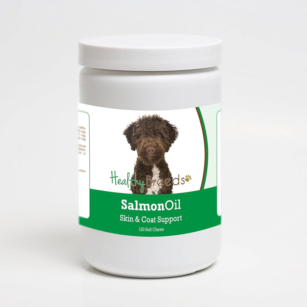 Healthy Breeds Aceite de Salmón para Perros Lagotti Romagnoli, 120 Chews