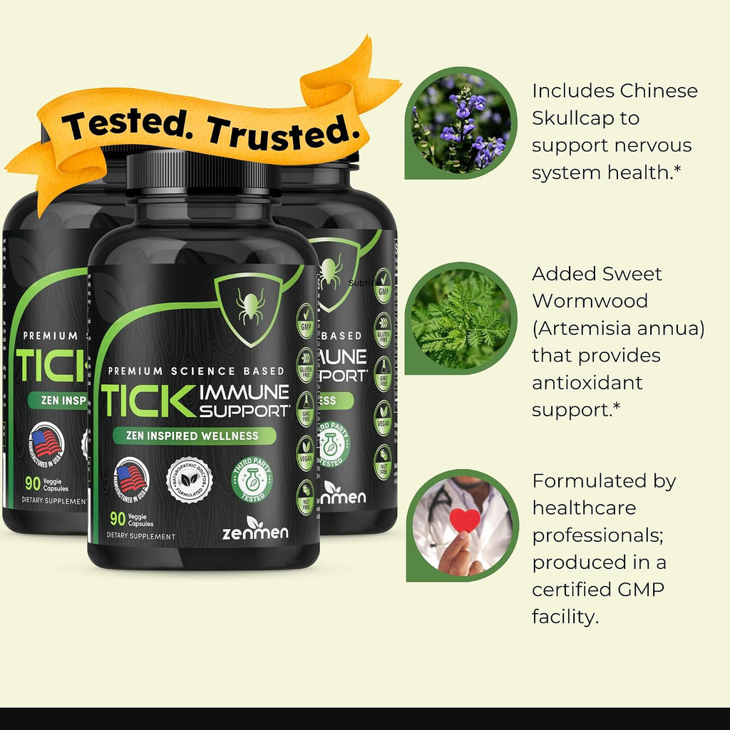 Zenmen Tick Preparedness Method Bundle - Tick Immune Support 3 Botellas