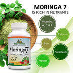Moringa 7 Super Grass - Pure Moringa Oleifera Extract - 1875mg, 100% Natural Supplement