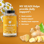 My Head! - Suplemento con Magnesio, Feverfew y Boswellia para el Bienestar de la Cabeza - 60 Cápsulas Blandas