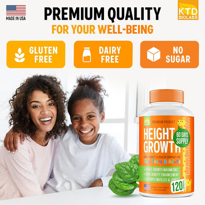KTD BIOLABS Kids Height Growth Support – Vitamina D3: Ayuda a la absorción y utilización normal del calcio y el – Image 6