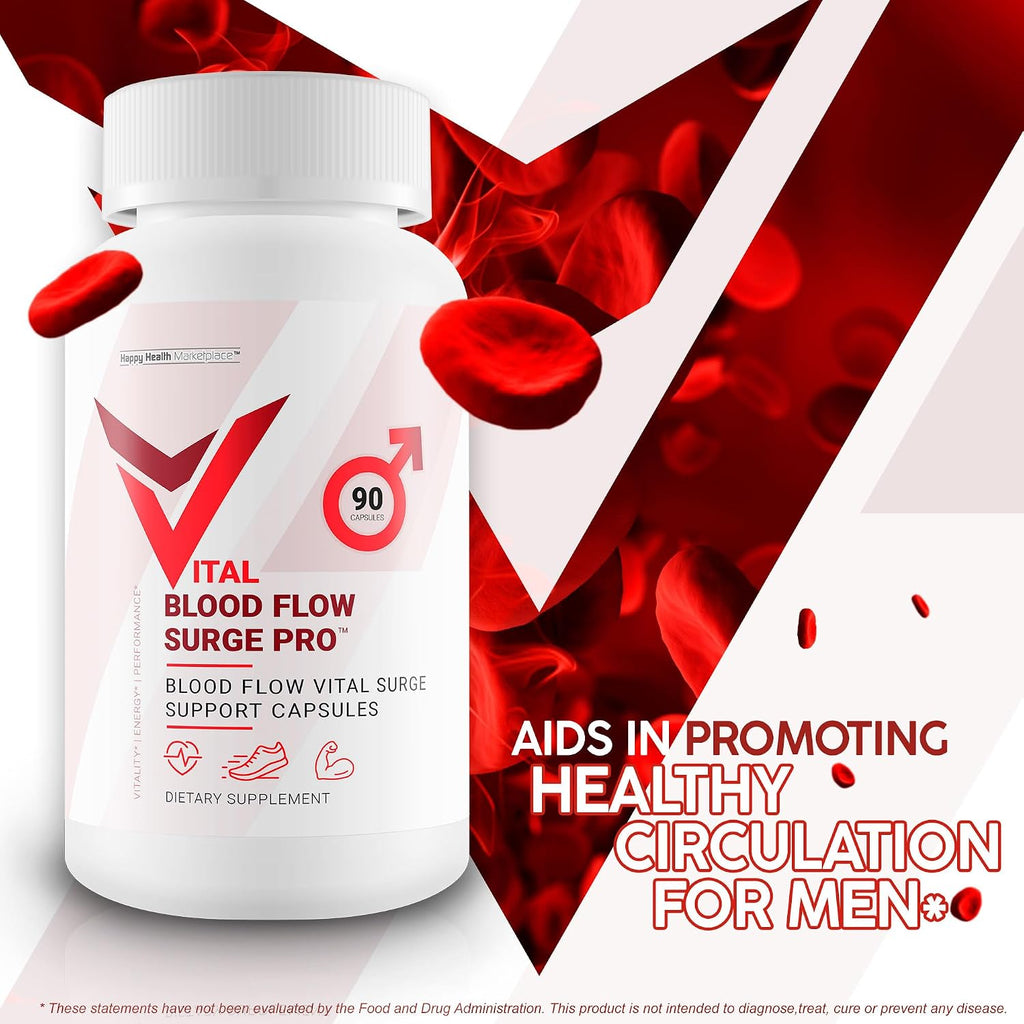 Vital Blood Flow Surge Pro - Fórmula Mejorada - Cápsulas Avanzadas para la Circulación Sanguínea
