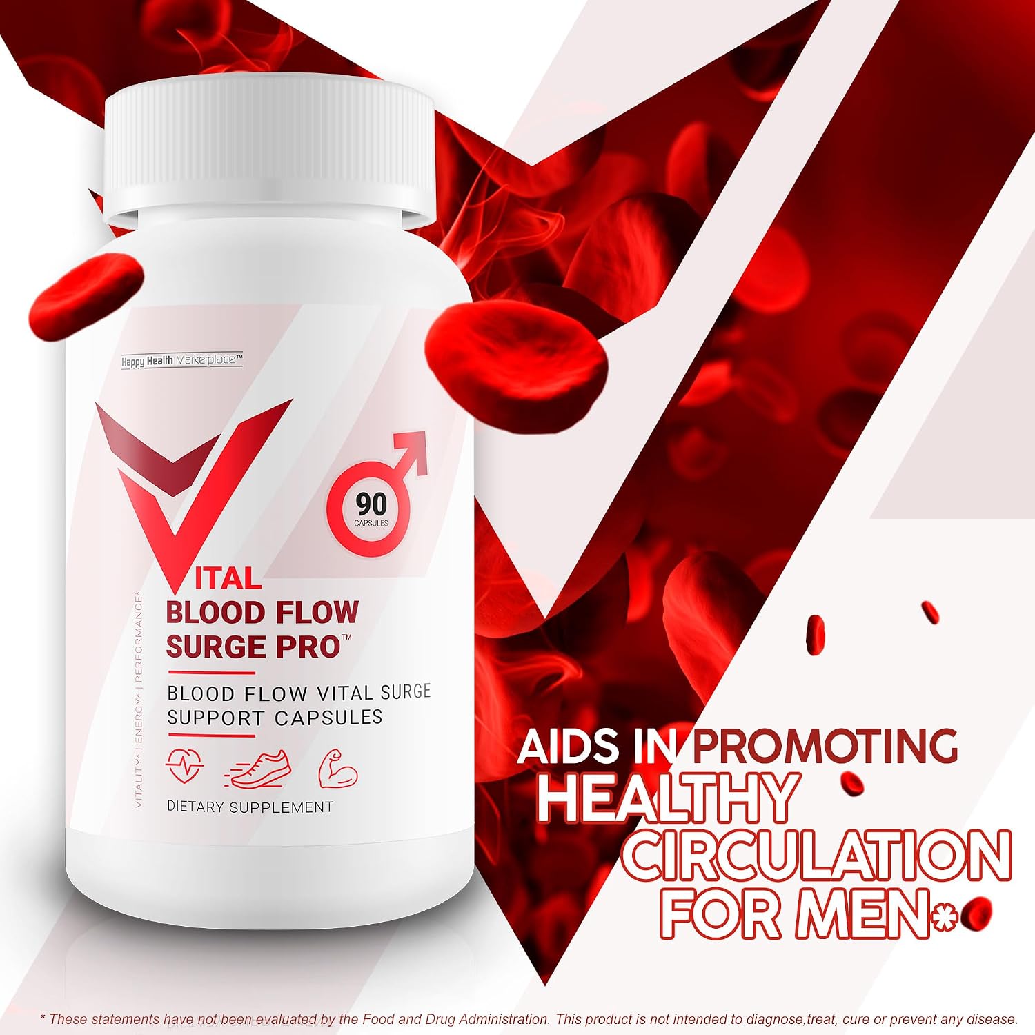 Vital Blood Flow Surge Pro - Fórmula Mejorada - Cápsulas Avanzadas para la Circulación Sanguínea
