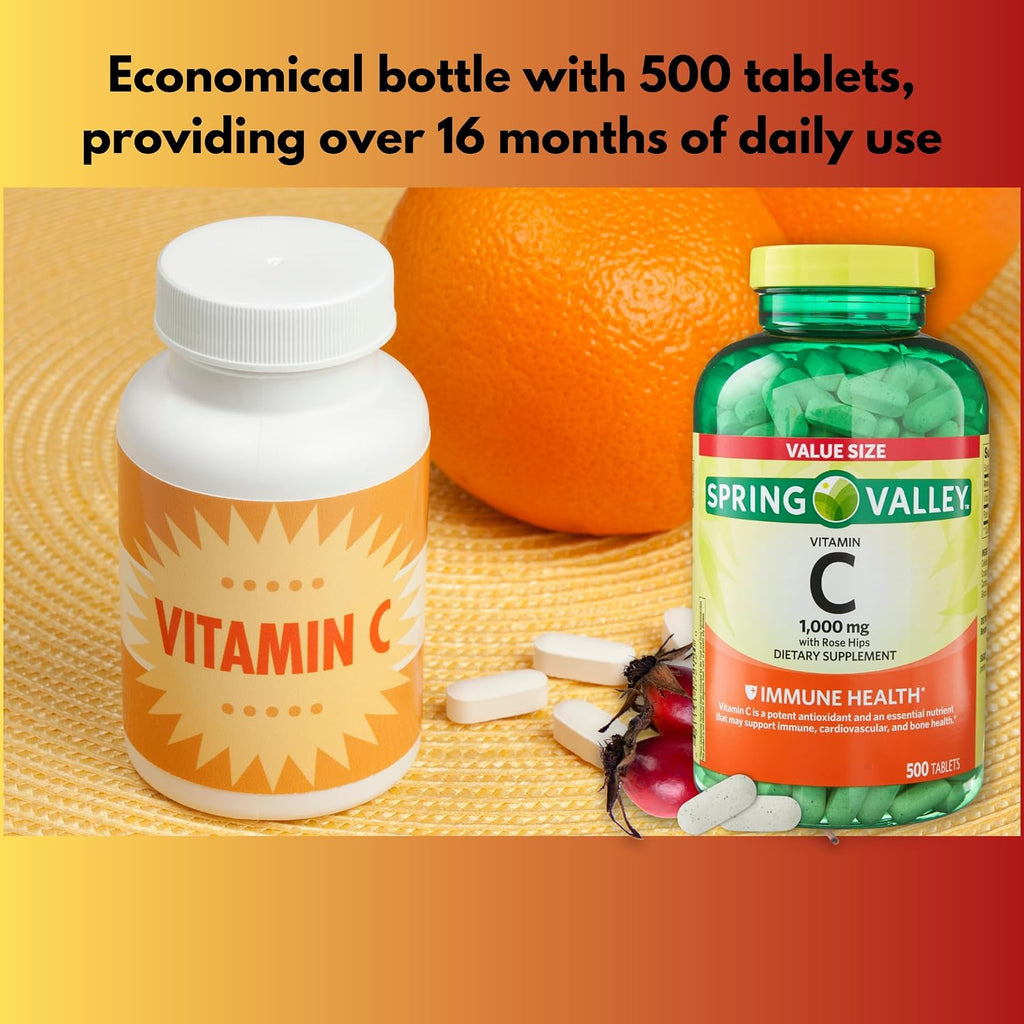Vitamina C 1000 mg Comprimidos con Escaramujo, 500 comprimidos