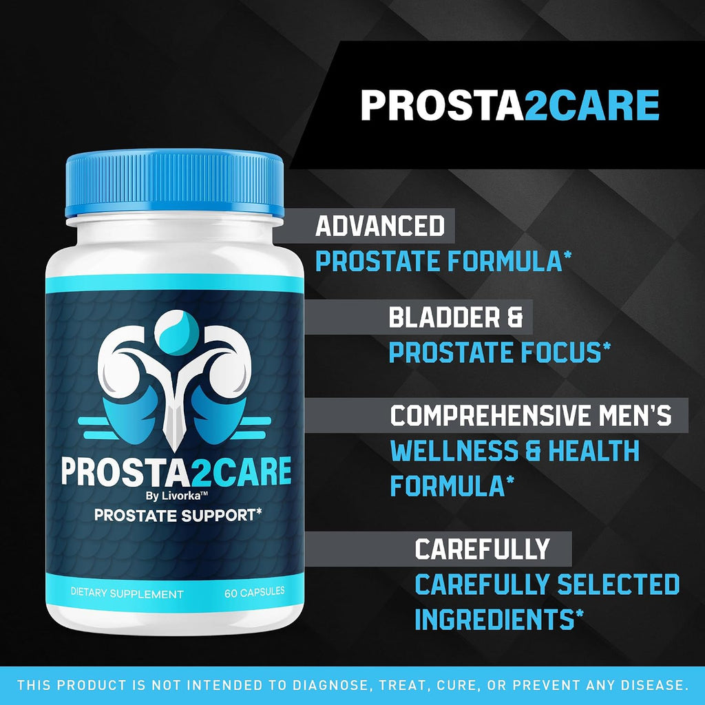 Prosta2Care Cápsulas, Fórmula Avanzada Natural, para Uso Diario, 120 Cápsulas (2 Pack)