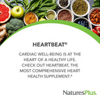 NaturesPlus Heartbeat - 90 Tablets - Vitamin, Mineral and Herbal Complex for Cardiovascular Support - Vegetarian, Gluten-Free