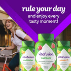 Vitafusion Calcium Gummies con vitamina D, sabor a frutas y crema, 100 gomitas (50 días)