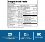 Type Zero Multivitamin Capsules for Men (120 Cápsulas) - Multivitamínico para Hombres, Sin Gluten