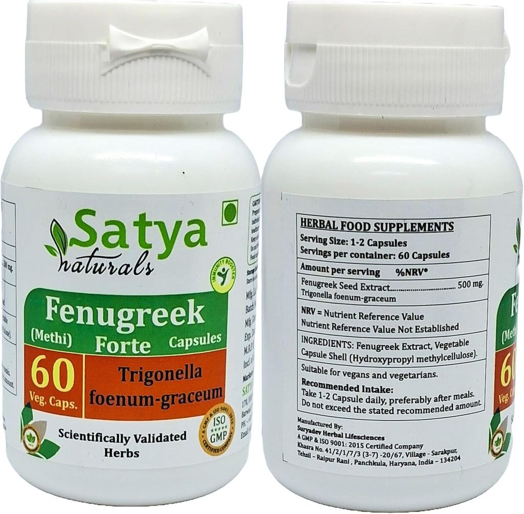Fenogreco Forte Cápsulas 500 mg – Extracto 10:1 – 120 Cápsulas Veganas