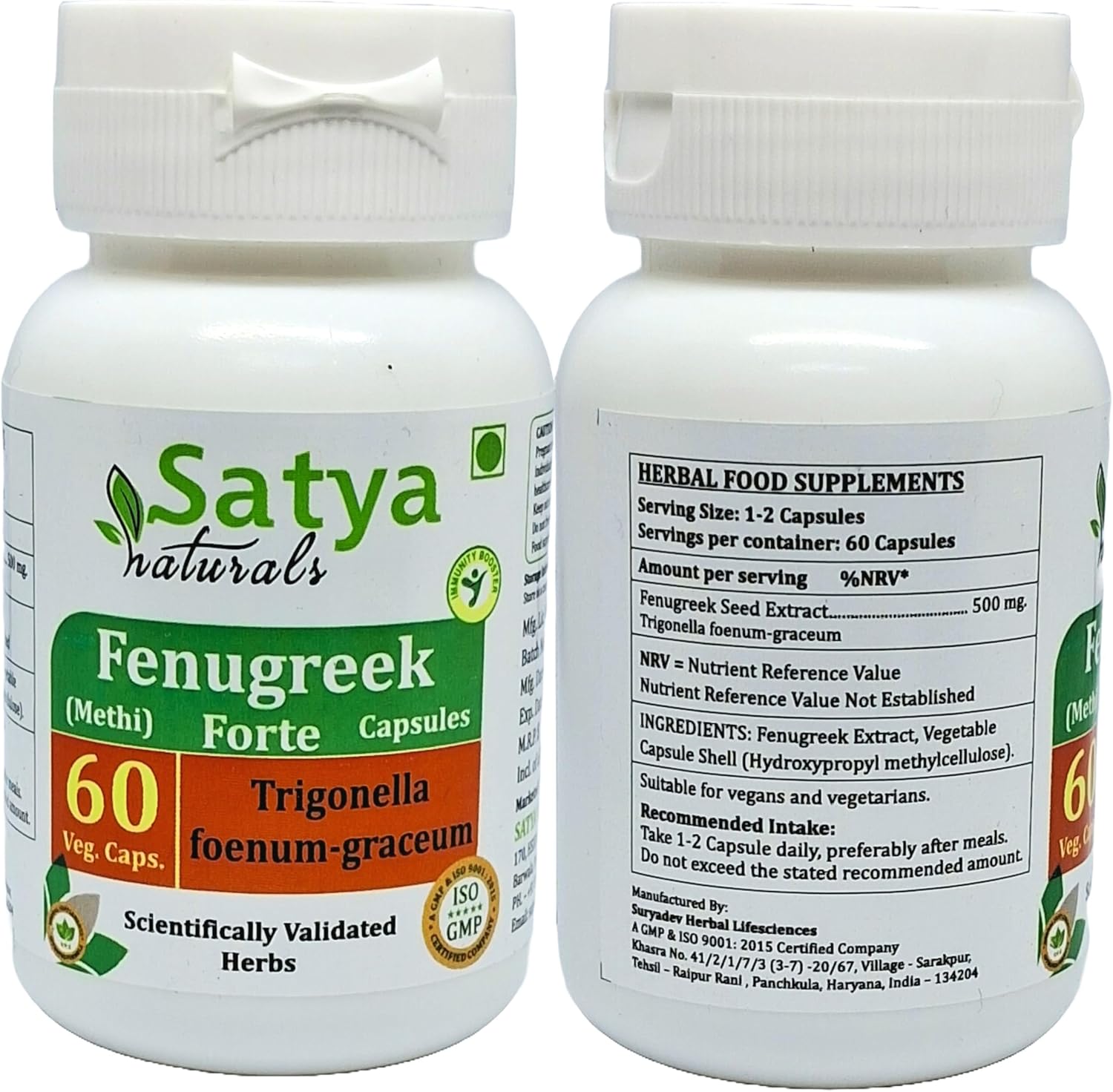Fenogreco Forte Cápsulas 500 mg – Extracto 10:1 – 120 Cápsulas Veganas