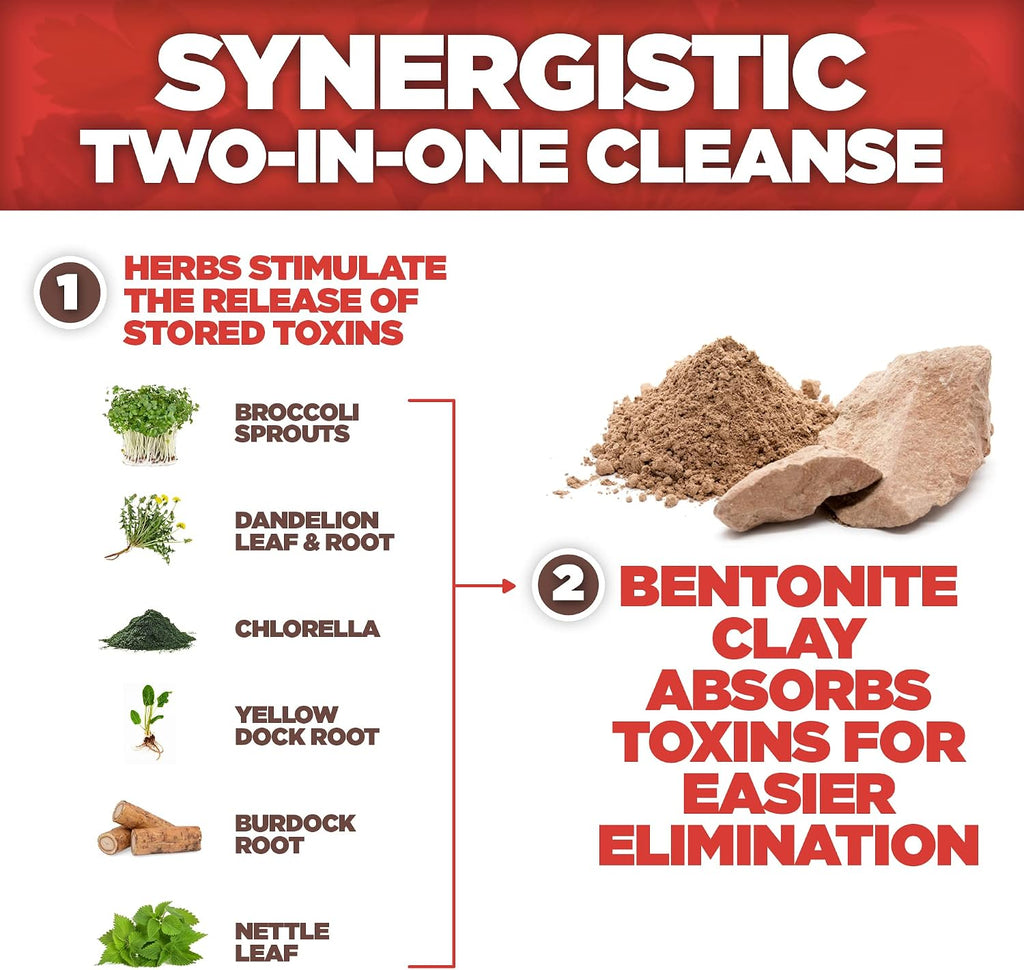 Yerba Prima Bentonite Clay Plus Herbal Detox - 60 Cápsulas Vegetales