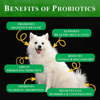 Deluxe Naturals Probiotic Soft Chews for Dogs – 270 Count (3 x 90ct) – Digestive & Immune Support with 9 Probiotics, 8 Enzymes, 2 Prebiotics & 5 Vital Nutrients – Chicken Flavor