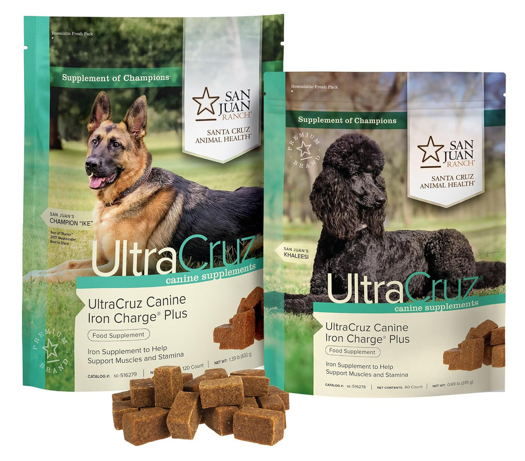 UltraCruz Canine Iron Charge® Plus, 60 Chews Sabrosos para Perros