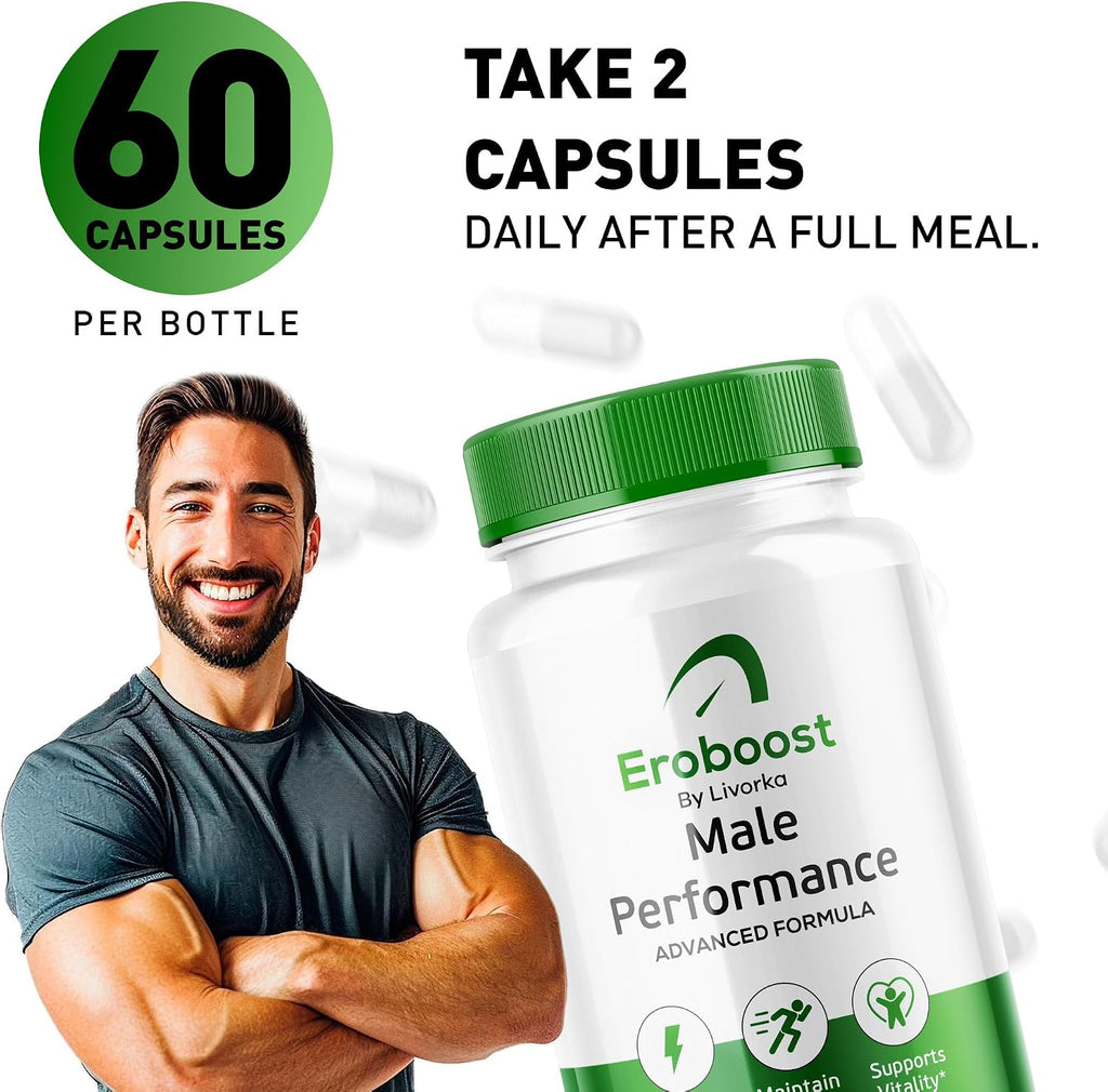 EroBoost Cápsulas (3 Paquetes) - 180 Cápsulas - Suplemento para Hombres