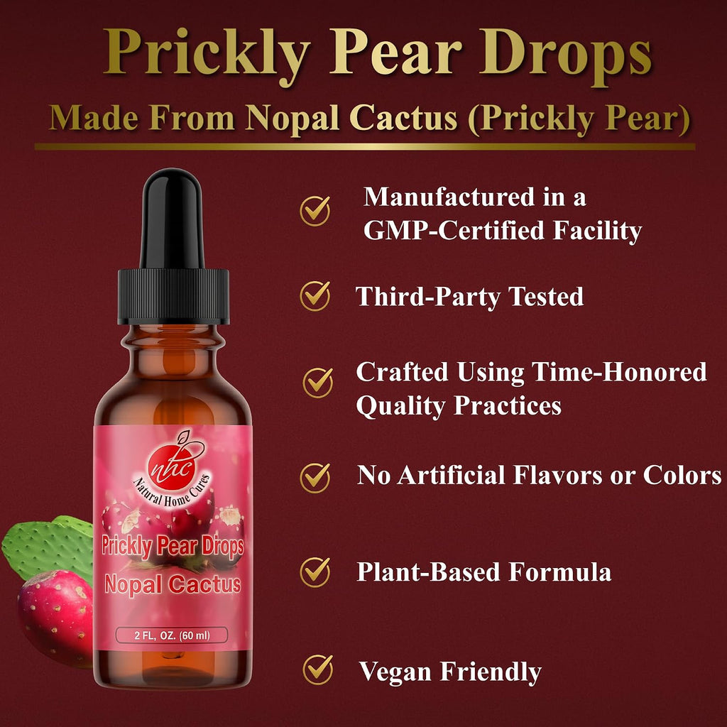 Nopal Cactus Capsules and Prickly Pear Drops Combo, 120 cápsulas + 60 ml