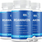 Reawaken Brain Boost Suplemento para la Memoria - Fórmula Avanzada (3 Paquetes - 180 Cápsulas)